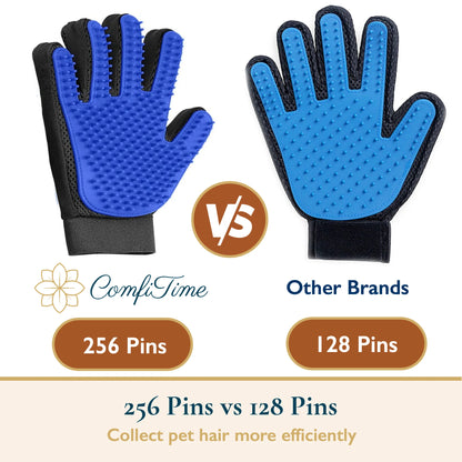 Pet Hair Remover & Pet Grooming Gloves Set, Dog/Cat Grooming Washing Gloves, Dog Brush Deshedding Tool, Reusable Lint Roller for Pet Hair, Dog/Cat Hair/Fur Remover for Carpet, Furniture